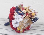 Musical light up fairytale, with hand crank music, beauty and the beast any colour, whimsical bouquet, flower wedding