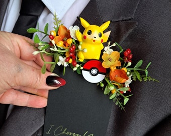 x1 boutonnière florale sur commande, n'importe quel thème, boutonnière alternative, corsage de bal de fin d'année n'importe quelle couleur