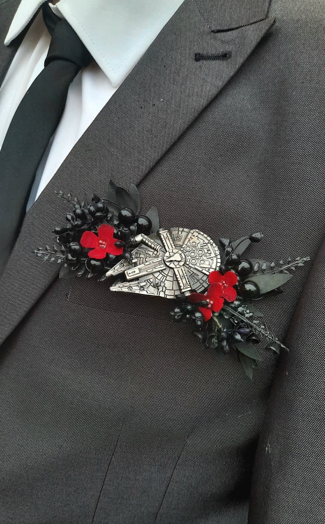 X1 Floral Sci-fi Star Space Wars Inspired Pocket Square