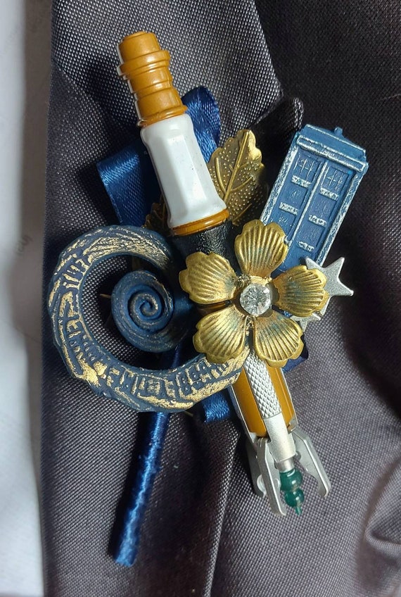 Geeky Wedding Inspiration with Corset Wedding Dresses, Blue Bouquets and a  Doctor Who Theme