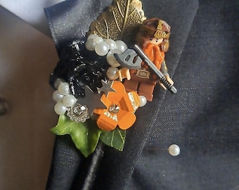 Miniature Figure Boutonniere Geek Wedding Buttonhole