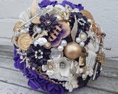 Musical wizard inspired Magical  bouquet, with hand crank music any colour, alternative, brooch bouquet, whimsical made to order 20 weeks