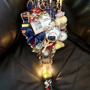 Musical fairytale Beauty Beast bouquet, hand crank music, any colour, alternative, brooch bouquet whimsical wedding made to order 20 weeks
