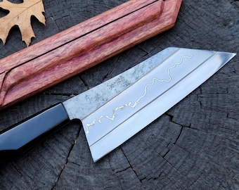 Custom made Handmade Cu-Mai chef knife Carbon steel Resin , Wedding Gift , Halloween Gift , Christmas Gift ,