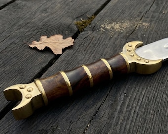 Handmade Celtic Sword | Stainless Steel Collectible with Rosewood Handle & Brass Guard | Historical Decorative Replica