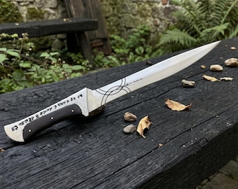 Handmade Paul Atreides Crysknife Replica – Dune Inspired Carbon Steel Knife, Full Tang Movie Prop