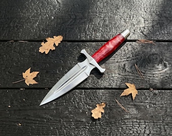 Pink Ladies Dagger | Handmade Fantasy Dagger | Double Edge Steel Blade | Cosplay, Gift & Collector Knife