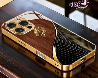Coque de portable en verre texturé Dragon Head