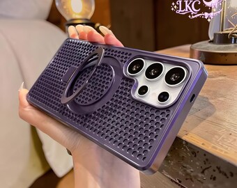 Étui pour téléphone à dissipation de chaleur avec support magnétique et pliable