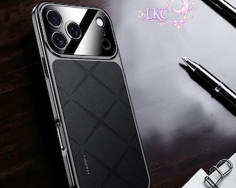 Leather Frame Plating Shockproof Phone Case