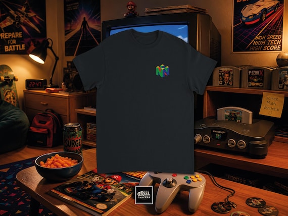 T-shirt | Nintendo 64 Shirt | Vintage N64 Logo TShirt | Retro Gamer Tee | 90s Gaming Gift | Classic Console Fan | Gamer gift | N64 Gamer Tee