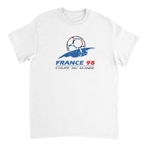 White t-shirt featuring world cup France 98.