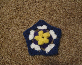 Crochet Flower Pentagon Pattern PDF file