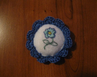 Mini Blue Pin Cushion pattern PDF File