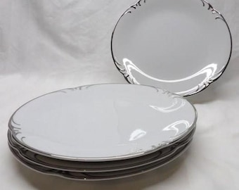4 STYLE HOUSE "EMBASSY" Fine China  10 5/8" Dinner Plates ~ Japan