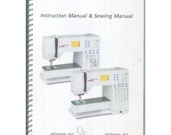 Bernina Instruction Manual Virtuosa 153/163 Quilters Edition 2001