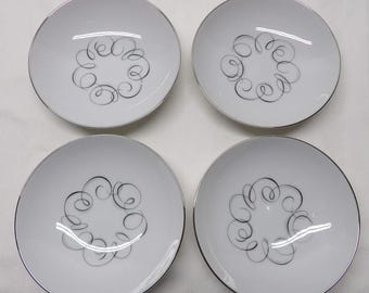 Set of 4 STYLE HOUSE "RHYTHM" 5 5/8" Dessert/ Berry Bowls ~Japan