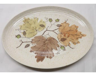 Metlox PoppyTrail "Woodland Gold" 13" OVAL PLATTER # 5617