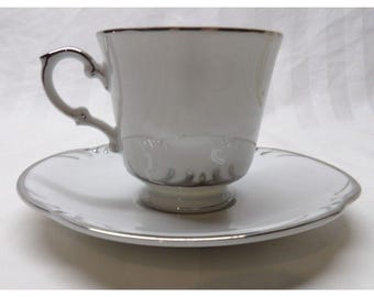 2 STYLE HOUSE "Embassy" Fine China Coffee/ Teacup & Saucer Sets ~ JAPAN