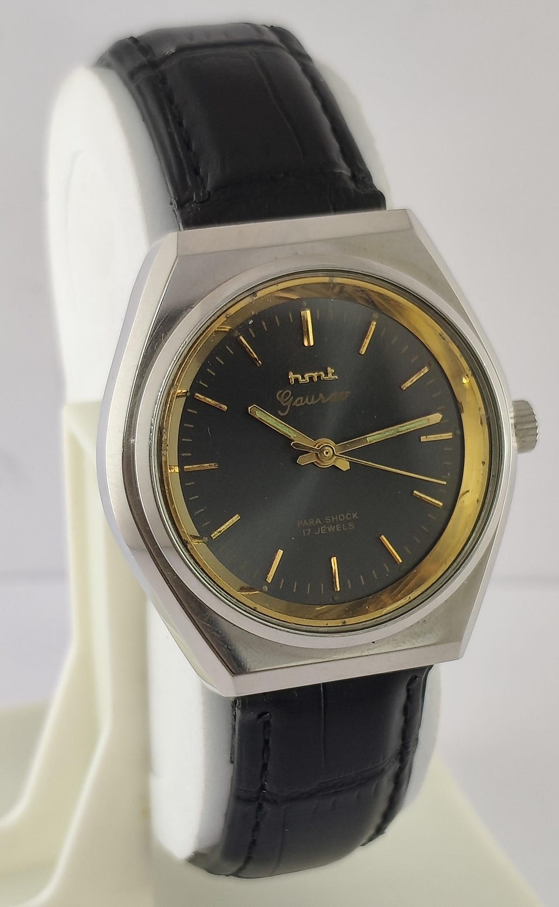 Vintage HMT GAURAV Mechanical Hand-Winding Watch for Men | Gray Dial | Classic Timepiece, foto 1 di 5