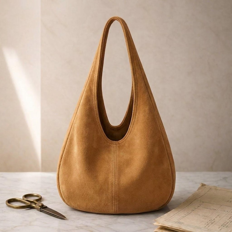 Hobo Bag Sewing Pattern | Minimalist Slouchy Tote ( PDF Download) image 6