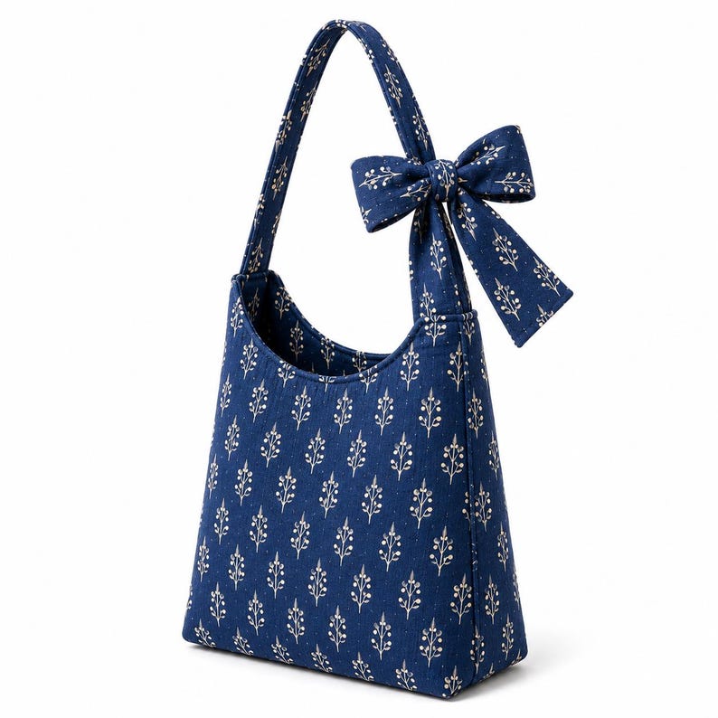 Breeze Bow Tote Bag PDF Sewing Pattern, Beginner Shoulder Bag, 4 Sizes (PDF Download) image 10