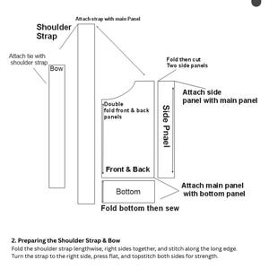 Breeze Bow Tote Bag PDF Sewing Pattern, Beginner Shoulder Bag, 4 Sizes (PDF Download) image 4