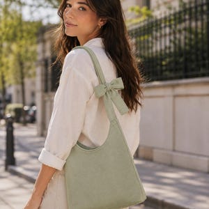 Breeze Bow Tote Bag PDF Sewing Pattern, Beginner Shoulder Bag, 4 Sizes (PDF Download) image 9