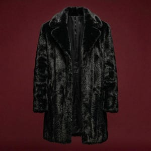 Men's Luxury Real Mink Fur Coat – Dark Black Full Pelt Winter Overcoat