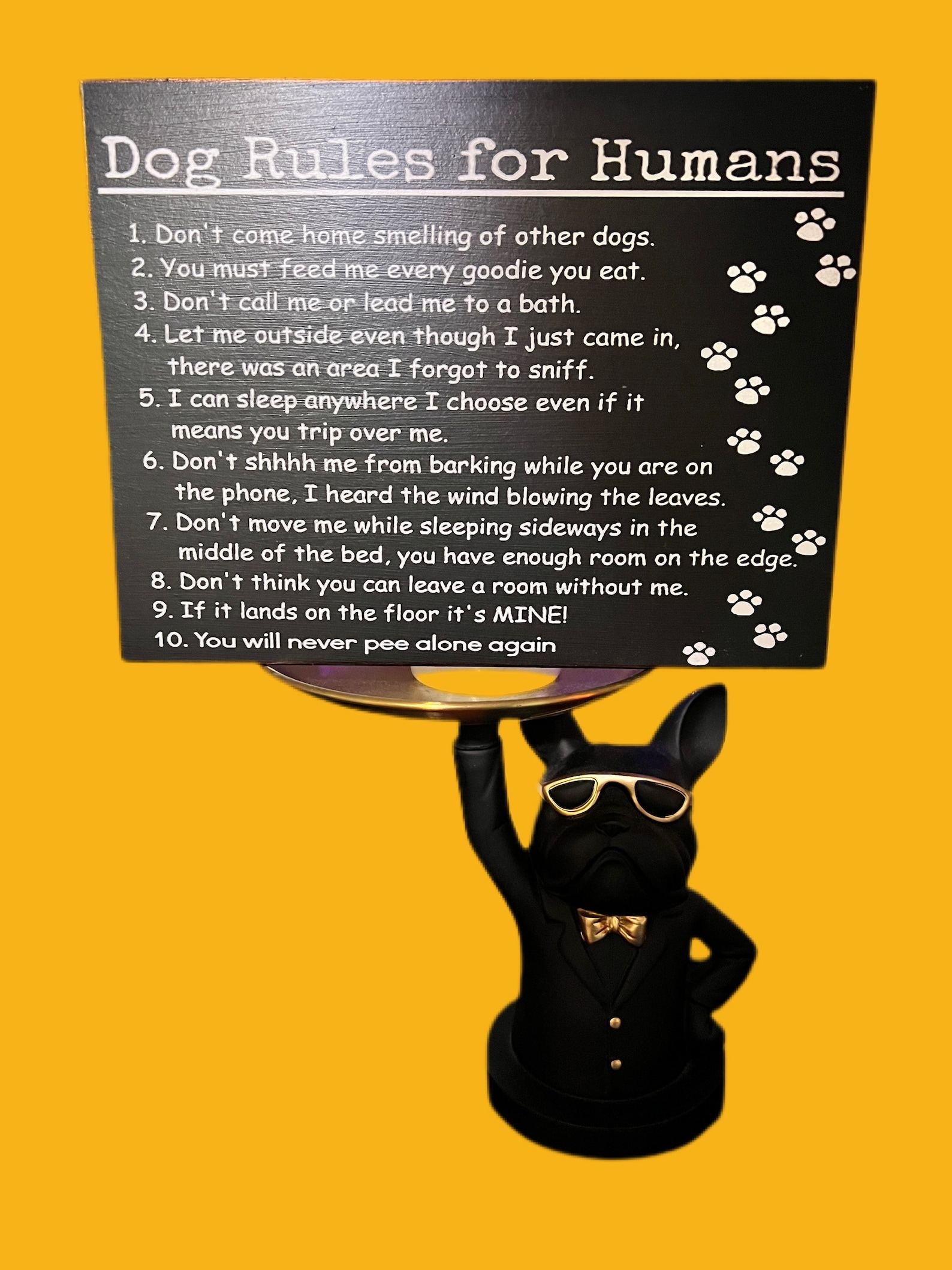 Dog Rules for Humans Decoupaged on Wood Etsy