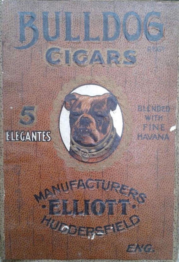 jomfru afstand had English Bulldog Cigars Photo Decoupaged on Wood - Etsy