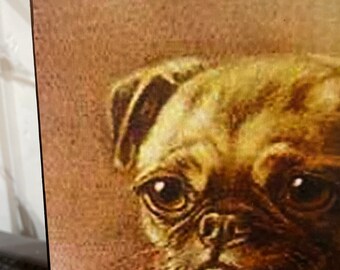 Antique Sepia Pug Photo Decoupaged on Wood - Etsy