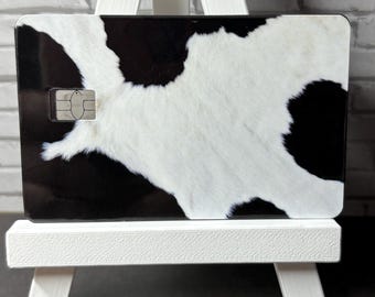 Cow Print Card Skin, Farmhouse Animal Vinyl Decal (Waterproof)
