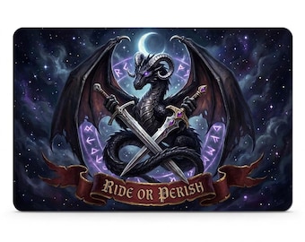 Dragon Fantasy Debit Card Sticker, Romance Book Lover Wallet Decal