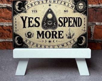 Yes Spend More Card Skin | Funny Ouija Board Halloween Debit Sticker | Witchy Cover
