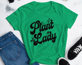 Pflanze Lady Damen Kurzarm T-shirt