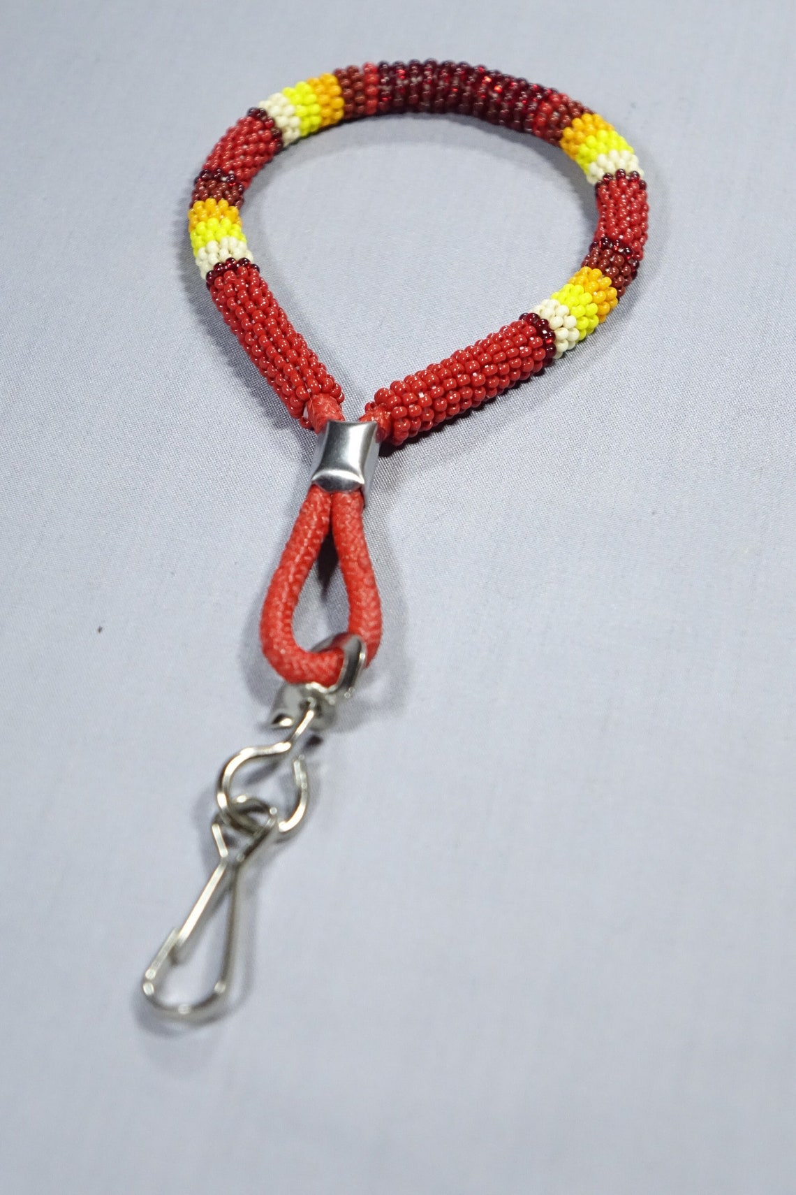 Beaded Keychain Hoop Style 7 Inch Etsy