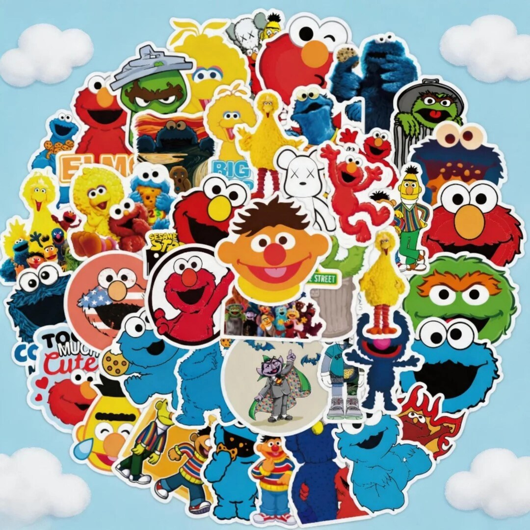 Setso Stickers Sesame Street Party Decor Stickers, Kidswaterproof Stickers, Perfect ...