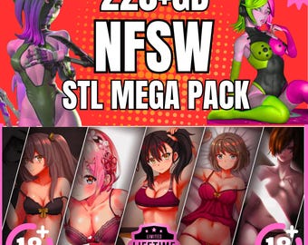 NSFW 3D Figure Collection |Anime & Cartoon STL Models | Printable Female Figurines Bundle for Resin -FDM Printers