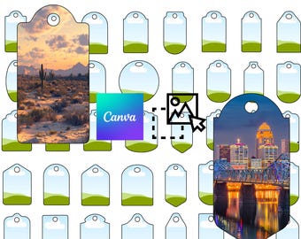 Customizable Canva Tag Frames Bundle | Editable Label Shapes (SVG PNG PDF)