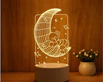50+ 3D LED Night Light SVG Bundle | Acrylic Illusion Lamp Files for Laser Cut & CNC | Svg Dxf Ai Cdr Pdf Designs