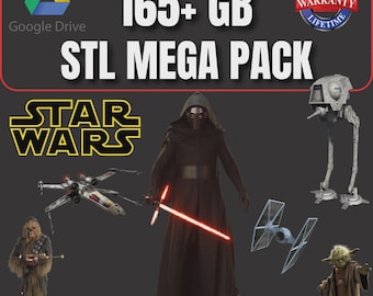 165 GB The Ultimate Star Wars STL Pack – Premium 3D Printing Collection