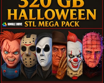 Halloween STL Mega Pack | Horror 3D Print Models | Scary Movie Characters & Monsters | Printable STL Files