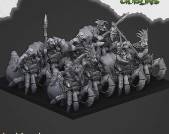 5 Highlands Miniatures Mounted Coast Goblins