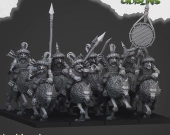 5 Highlands Miniatures - Gobliny Stepowe na Koniach