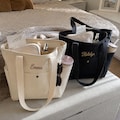 Personalized Bridesmaid Tote Bag, Embroidered Canvas Wedding Tote, Custom Bridal Party Gift, Maid of Honor Bag, Bridesmaid Proposal Gift