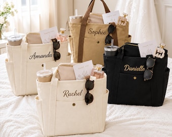 Sac fourre-tout personnalisé pour employé, sac fourre-tout de travail personnalisé avec nom, sac fourre-tout brodé pour le personnel, cadeau de remerciement pour les employés, cadeau d'équipe d'entreprise, cadeau de bureau