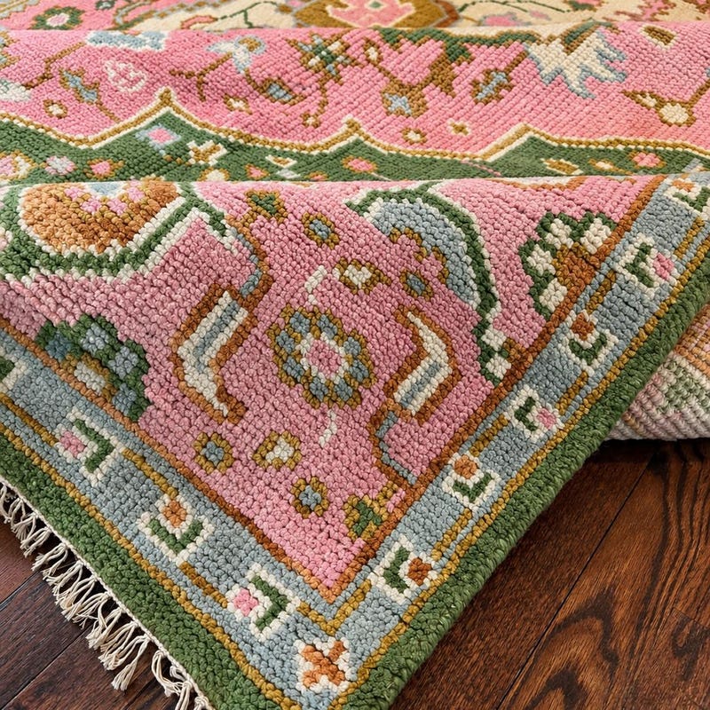Ushaq Rugs Oushak Rug Bright Green - Etsy UK