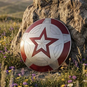 Röd skyddssköld strids superhjältesköld - För cosplay och rollspelspresent