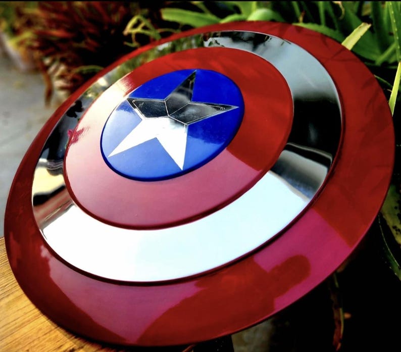 Handmade Captain America Shield Metal Prop Replica Cosplay Shield Heroic Collectible Gift image 8
